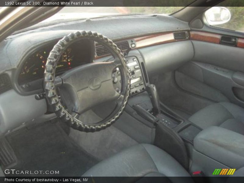 Diamond White Pearl / Black 1992 Lexus SC 300