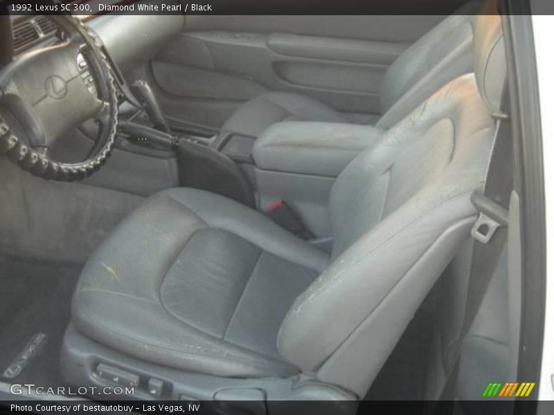 Diamond White Pearl / Black 1992 Lexus SC 300