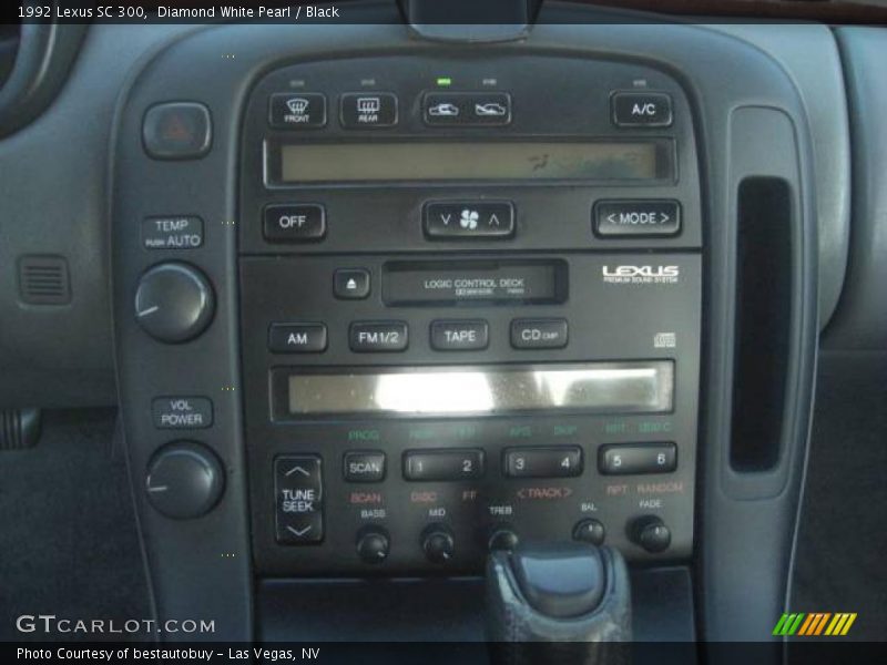 Diamond White Pearl / Black 1992 Lexus SC 300