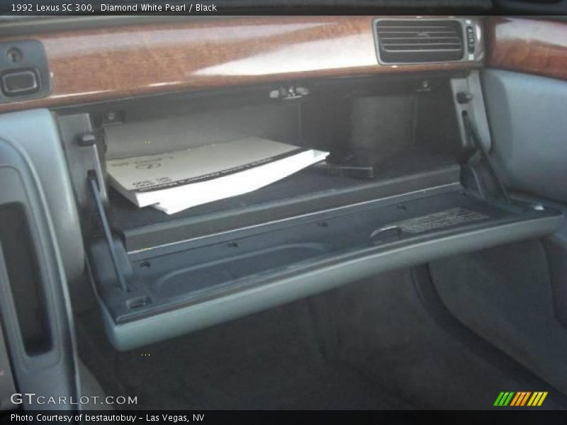 Diamond White Pearl / Black 1992 Lexus SC 300