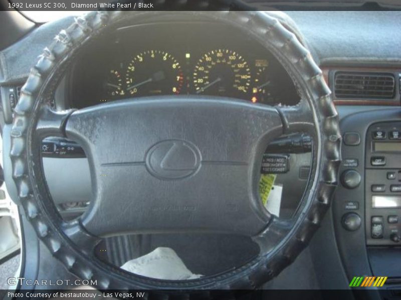 Diamond White Pearl / Black 1992 Lexus SC 300