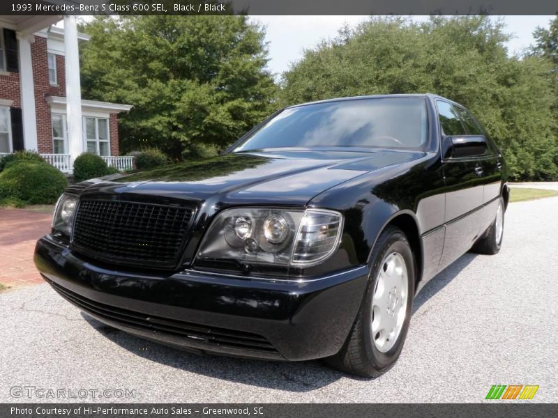 Black / Black 1993 Mercedes-Benz S Class 600 SEL