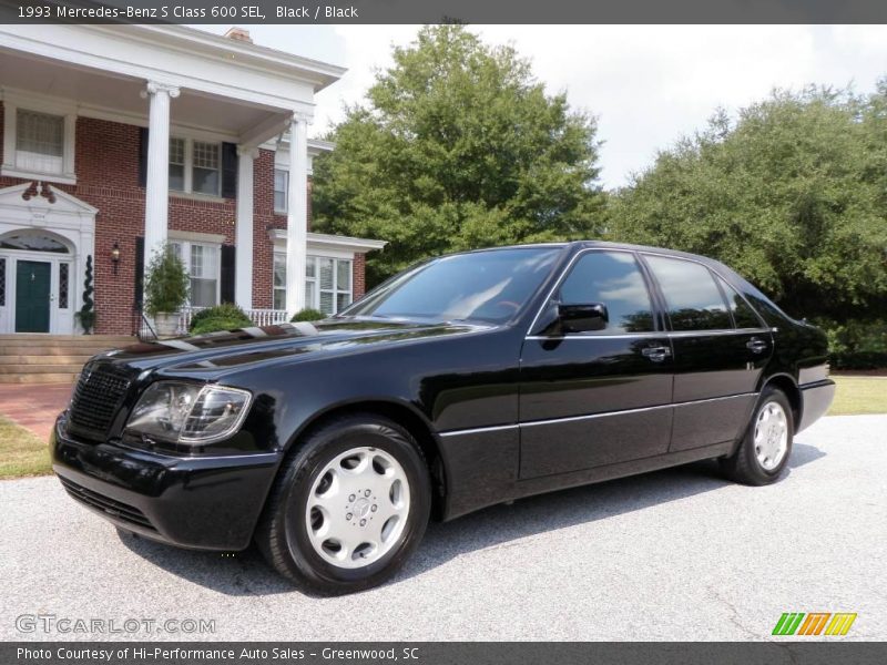 Black / Black 1993 Mercedes-Benz S Class 600 SEL