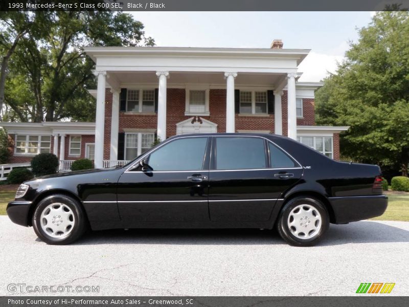 Black / Black 1993 Mercedes-Benz S Class 600 SEL