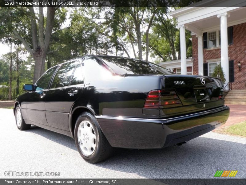 Black / Black 1993 Mercedes-Benz S Class 600 SEL