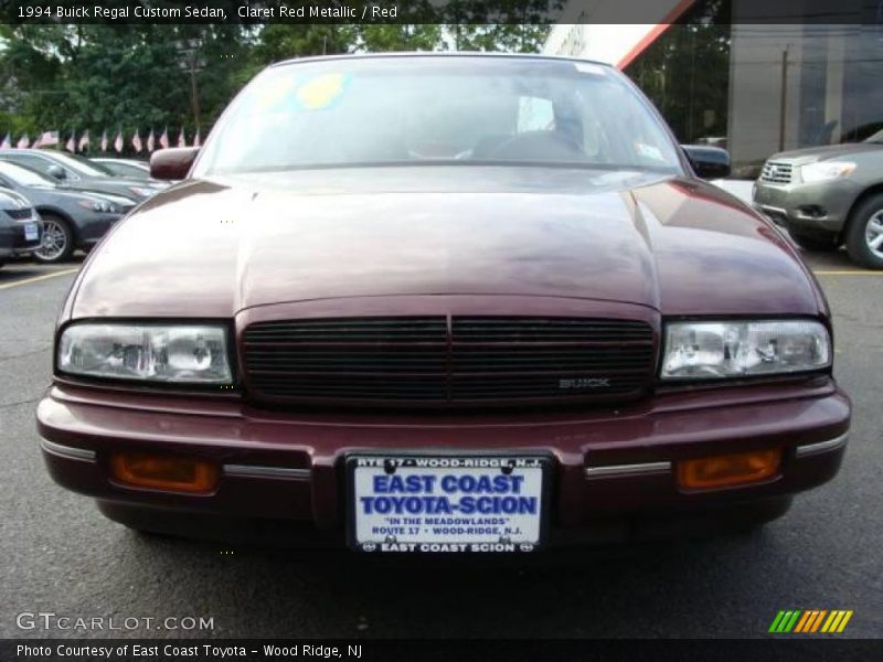 Claret Red Metallic / Red 1994 Buick Regal Custom Sedan