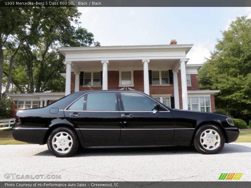 Black / Black 1993 Mercedes-Benz S Class 600 SEL