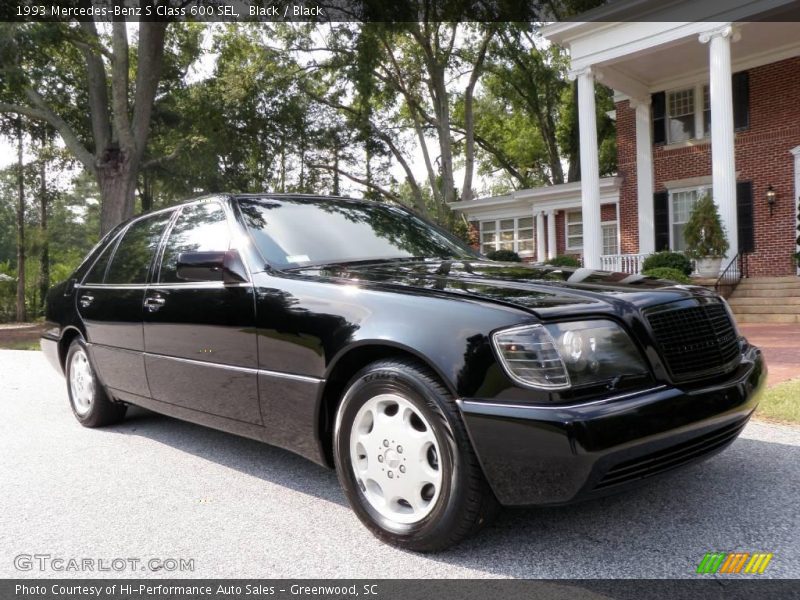 Black / Black 1993 Mercedes-Benz S Class 600 SEL