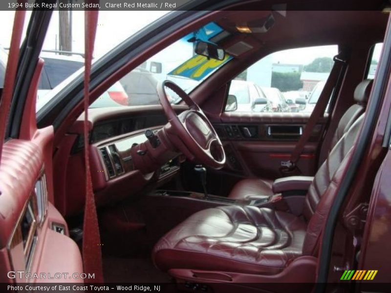 Claret Red Metallic / Red 1994 Buick Regal Custom Sedan