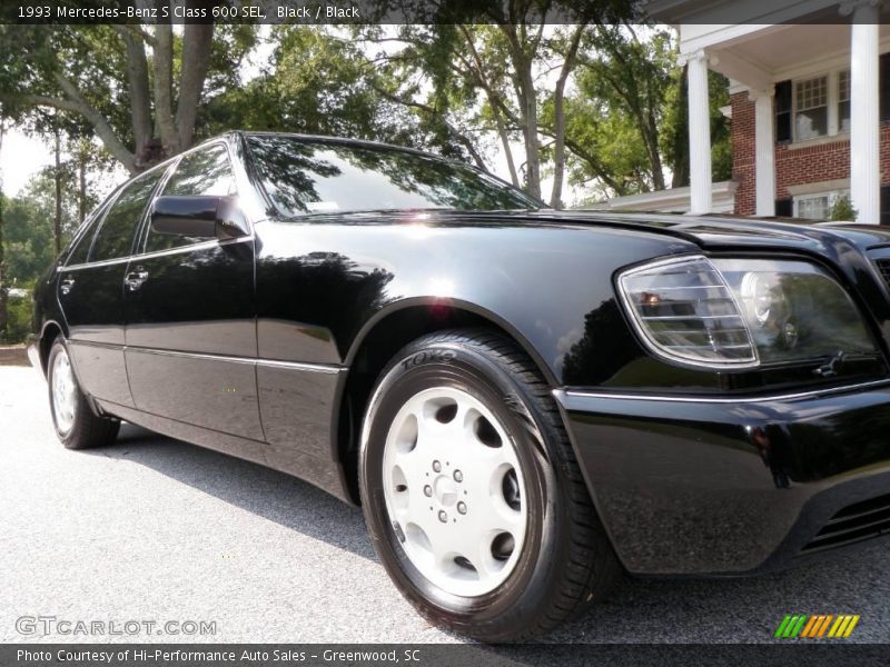 Black / Black 1993 Mercedes-Benz S Class 600 SEL