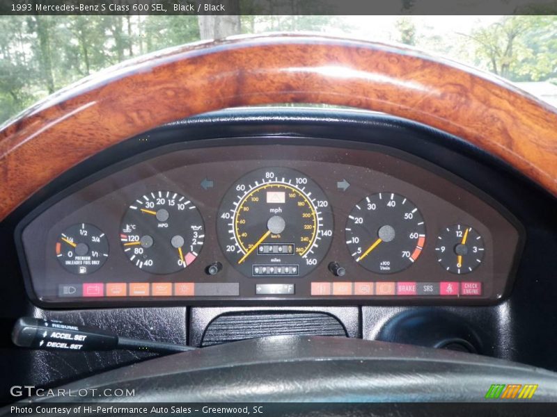Black / Black 1993 Mercedes-Benz S Class 600 SEL