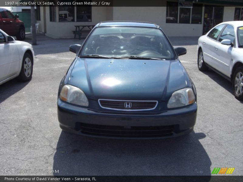 Cypress Green Metallic / Gray 1997 Honda Civic LX Sedan