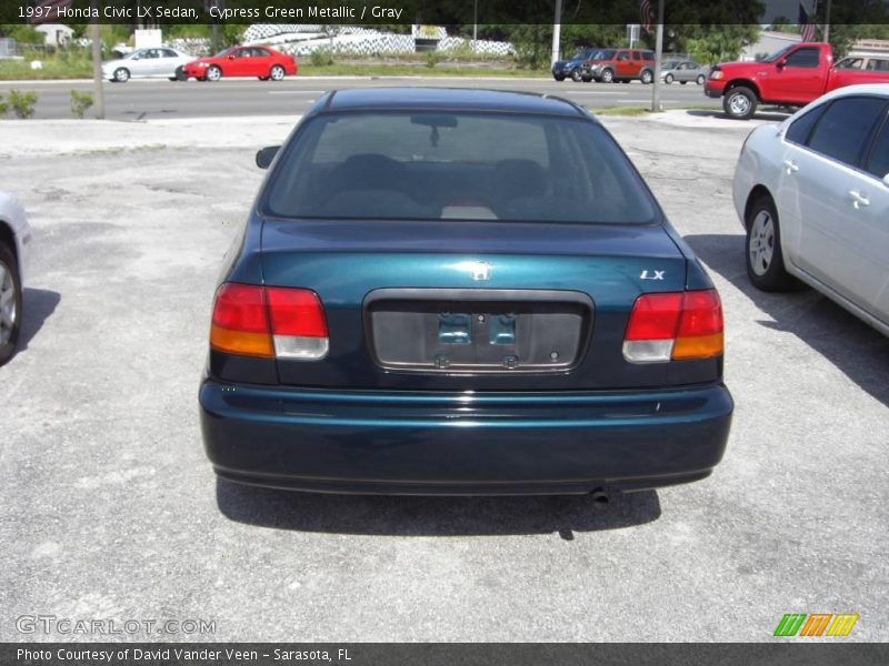 Cypress Green Metallic / Gray 1997 Honda Civic LX Sedan