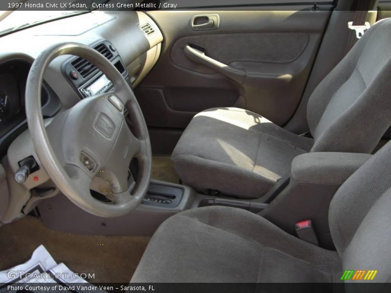 Cypress Green Metallic / Gray 1997 Honda Civic LX Sedan