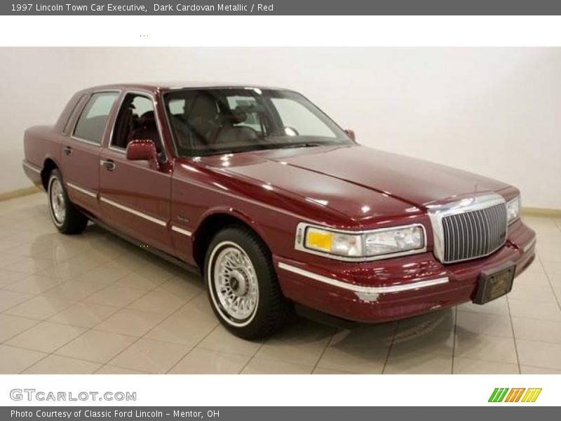Dark Cardovan Metallic / Red 1997 Lincoln Town Car Executive