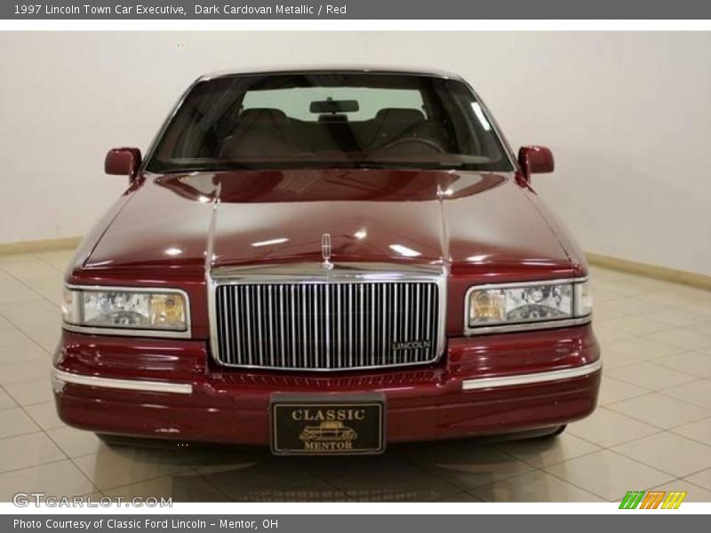 Dark Cardovan Metallic / Red 1997 Lincoln Town Car Executive