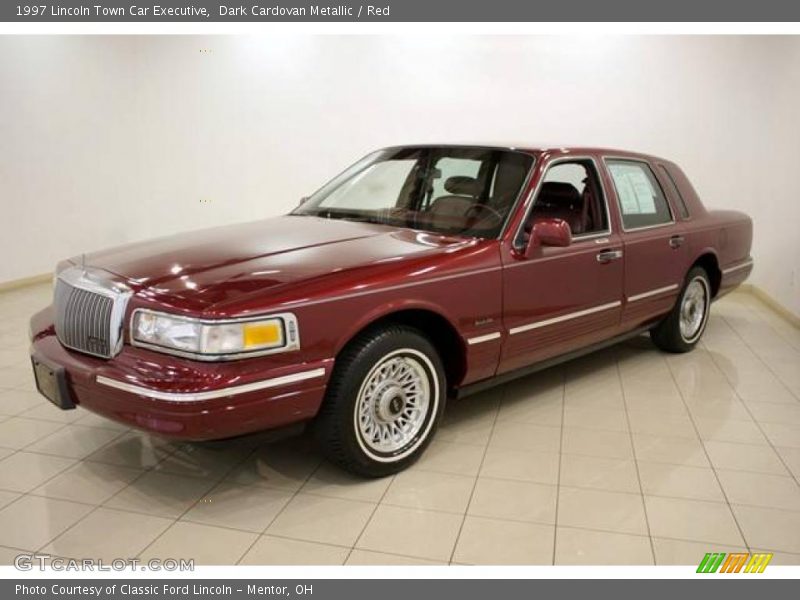 Dark Cardovan Metallic / Red 1997 Lincoln Town Car Executive