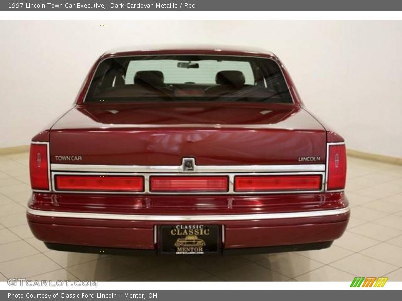Dark Cardovan Metallic / Red 1997 Lincoln Town Car Executive