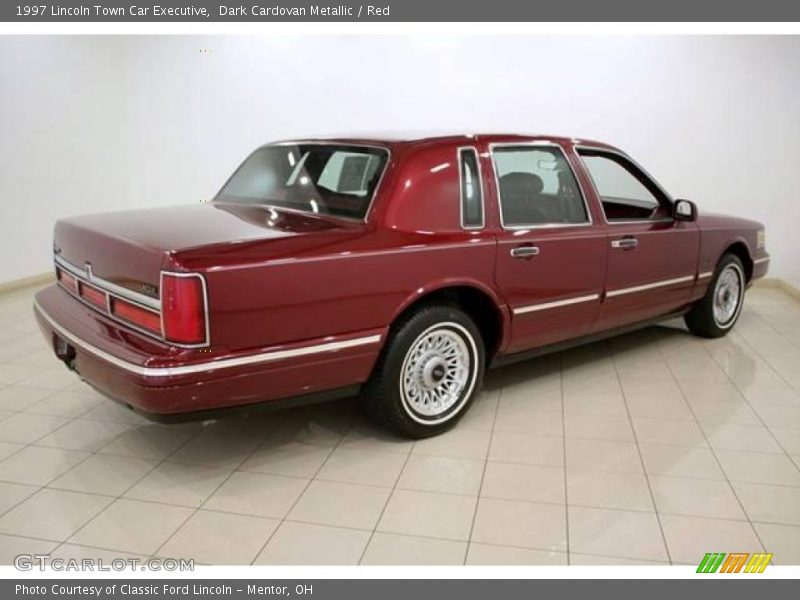 Dark Cardovan Metallic / Red 1997 Lincoln Town Car Executive