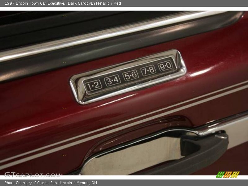 Dark Cardovan Metallic / Red 1997 Lincoln Town Car Executive