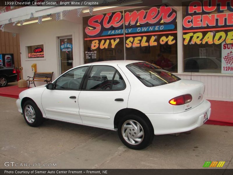 Bright White / Graphite 1999 Chevrolet Cavalier Sedan