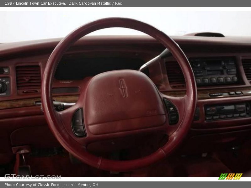 Dark Cardovan Metallic / Red 1997 Lincoln Town Car Executive