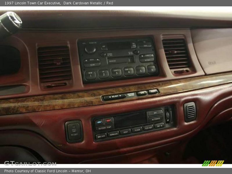 Dark Cardovan Metallic / Red 1997 Lincoln Town Car Executive