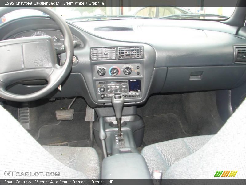 Bright White / Graphite 1999 Chevrolet Cavalier Sedan