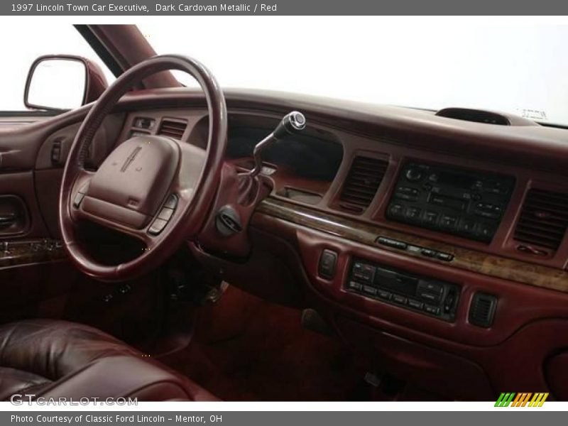 Dark Cardovan Metallic / Red 1997 Lincoln Town Car Executive