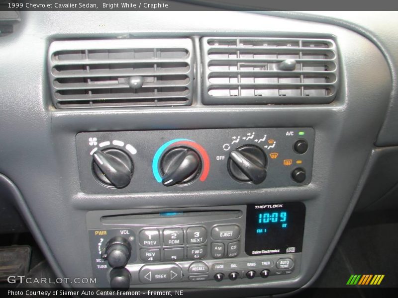 Bright White / Graphite 1999 Chevrolet Cavalier Sedan