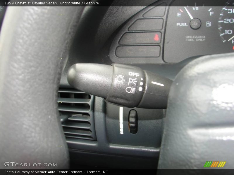 Bright White / Graphite 1999 Chevrolet Cavalier Sedan