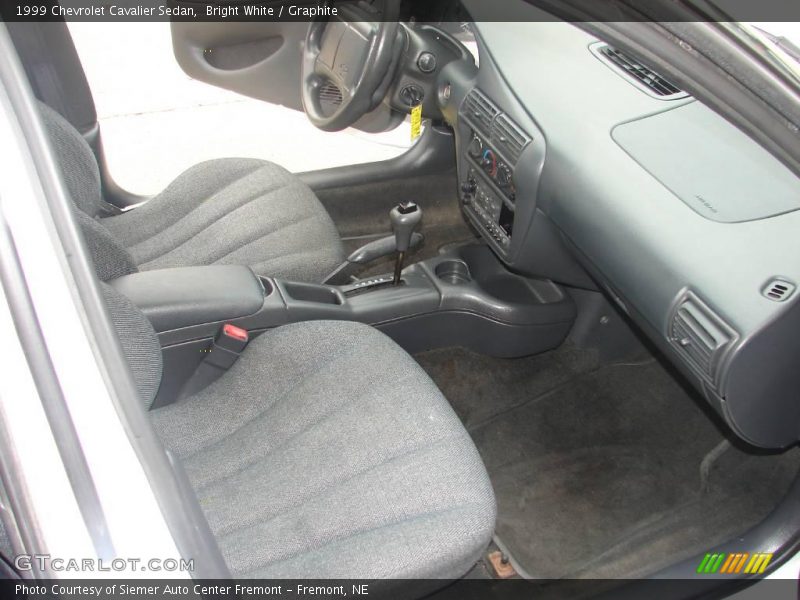 Bright White / Graphite 1999 Chevrolet Cavalier Sedan