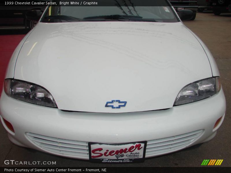 Bright White / Graphite 1999 Chevrolet Cavalier Sedan