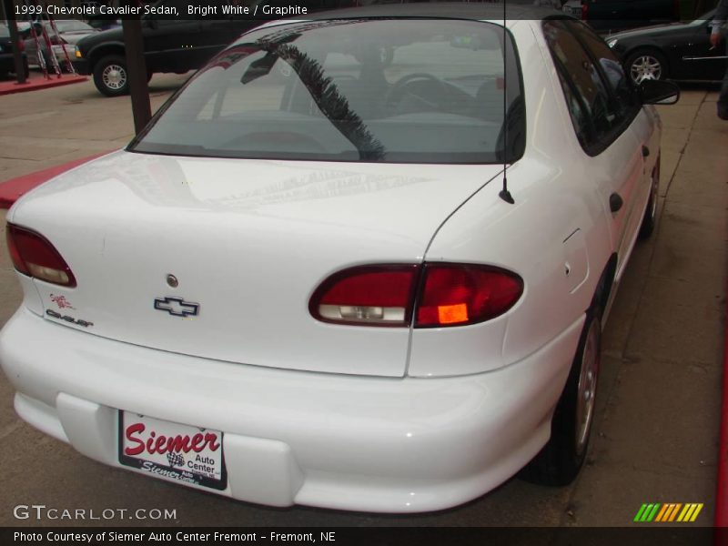 Bright White / Graphite 1999 Chevrolet Cavalier Sedan