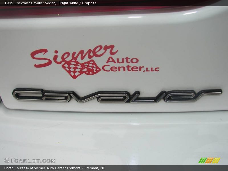 Bright White / Graphite 1999 Chevrolet Cavalier Sedan