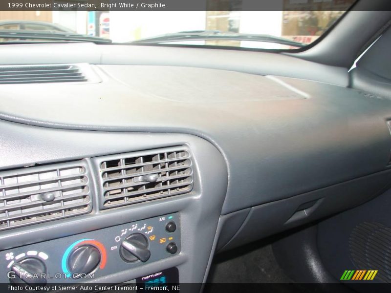 Bright White / Graphite 1999 Chevrolet Cavalier Sedan