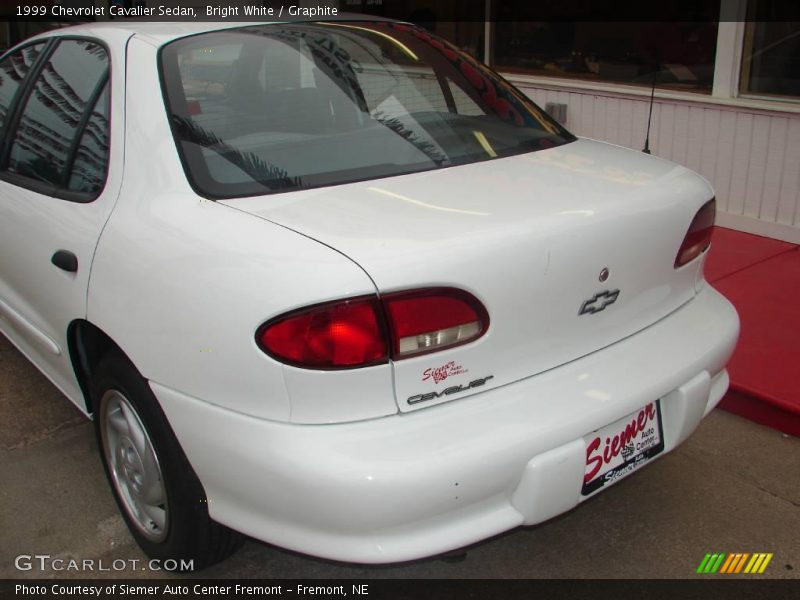 Bright White / Graphite 1999 Chevrolet Cavalier Sedan