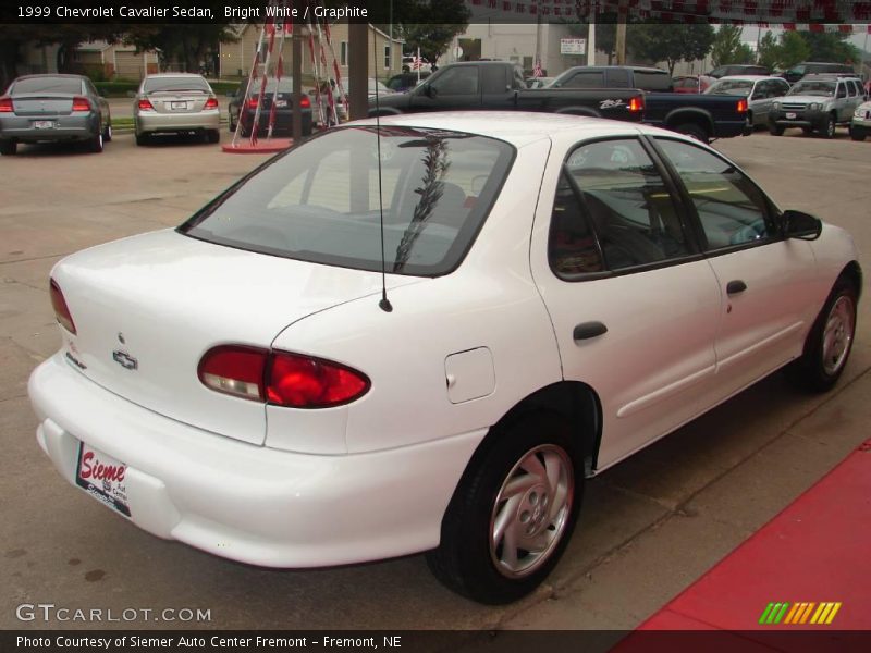 Bright White / Graphite 1999 Chevrolet Cavalier Sedan
