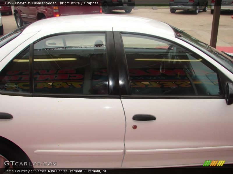 Bright White / Graphite 1999 Chevrolet Cavalier Sedan