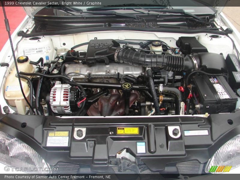 Bright White / Graphite 1999 Chevrolet Cavalier Sedan