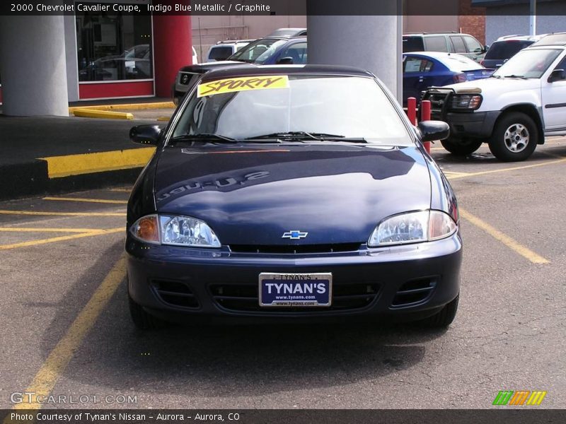Indigo Blue Metallic / Graphite 2000 Chevrolet Cavalier Coupe