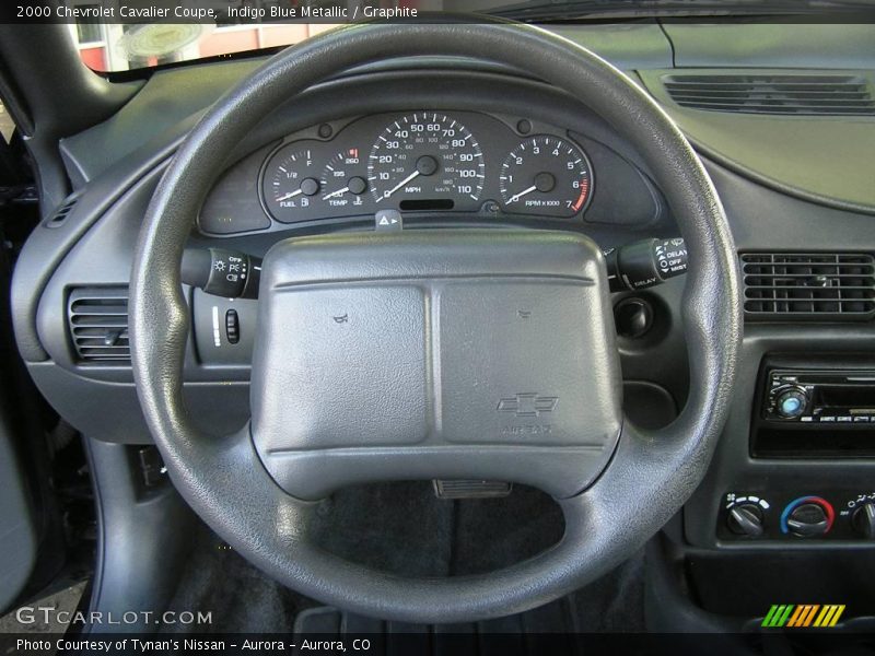 Indigo Blue Metallic / Graphite 2000 Chevrolet Cavalier Coupe