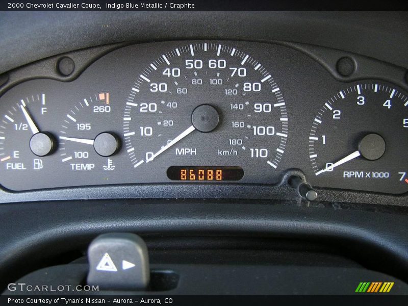Indigo Blue Metallic / Graphite 2000 Chevrolet Cavalier Coupe