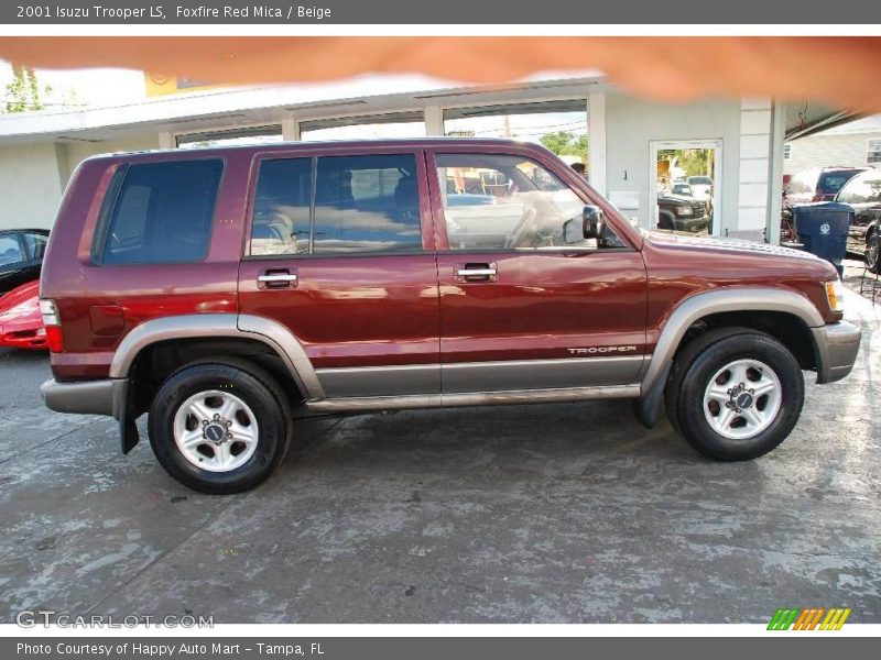 Foxfire Red Mica / Beige 2001 Isuzu Trooper LS