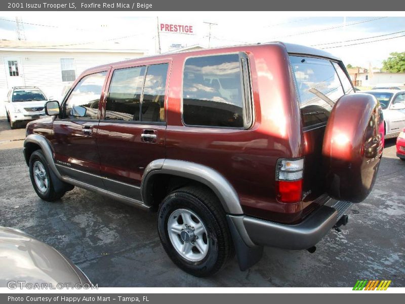 Foxfire Red Mica / Beige 2001 Isuzu Trooper LS