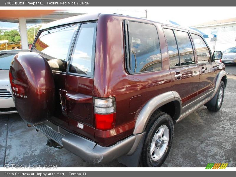 Foxfire Red Mica / Beige 2001 Isuzu Trooper LS