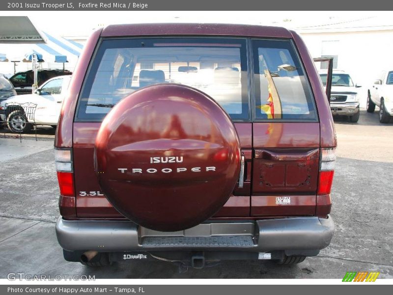 Foxfire Red Mica / Beige 2001 Isuzu Trooper LS