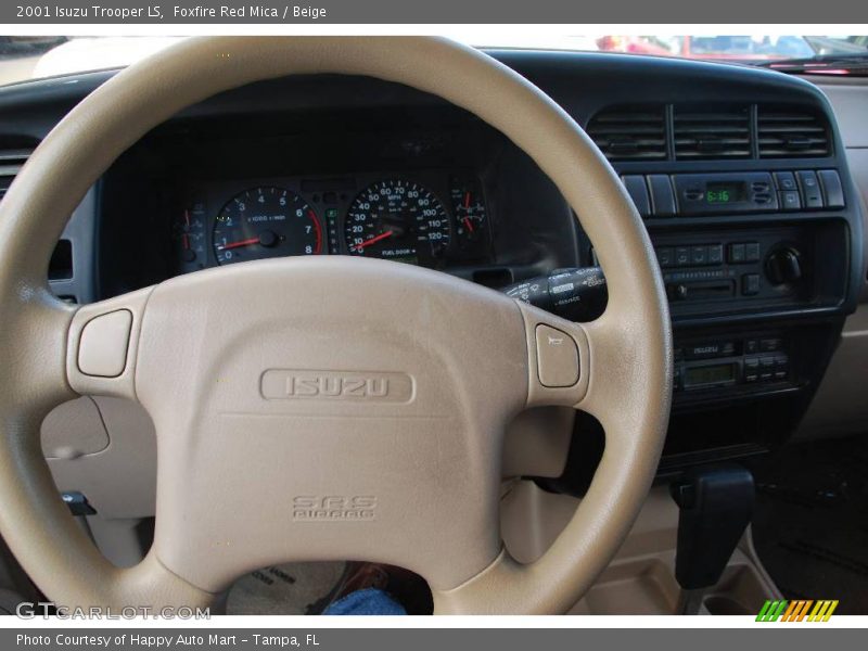 Foxfire Red Mica / Beige 2001 Isuzu Trooper LS