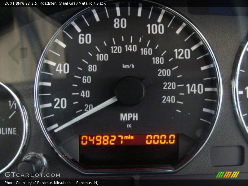 Steel Grey Metallic / Black 2001 BMW Z3 2.5i Roadster