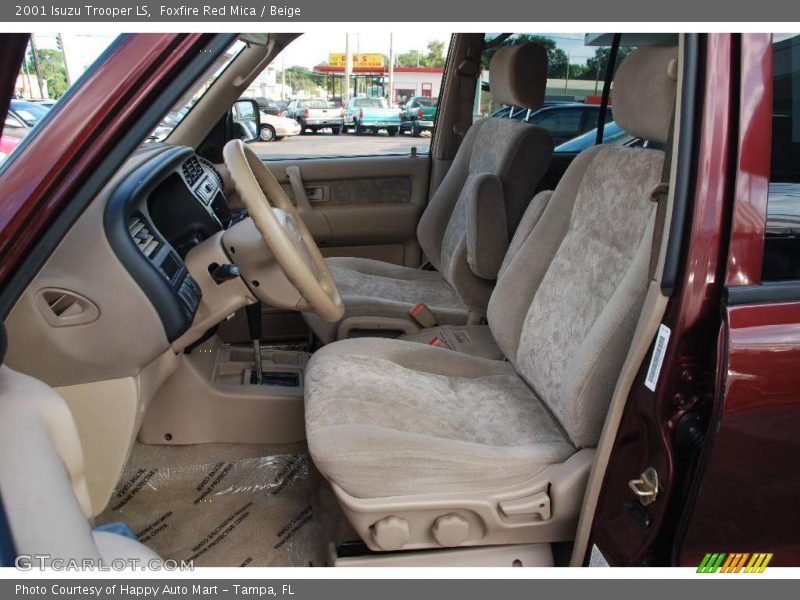 Foxfire Red Mica / Beige 2001 Isuzu Trooper LS